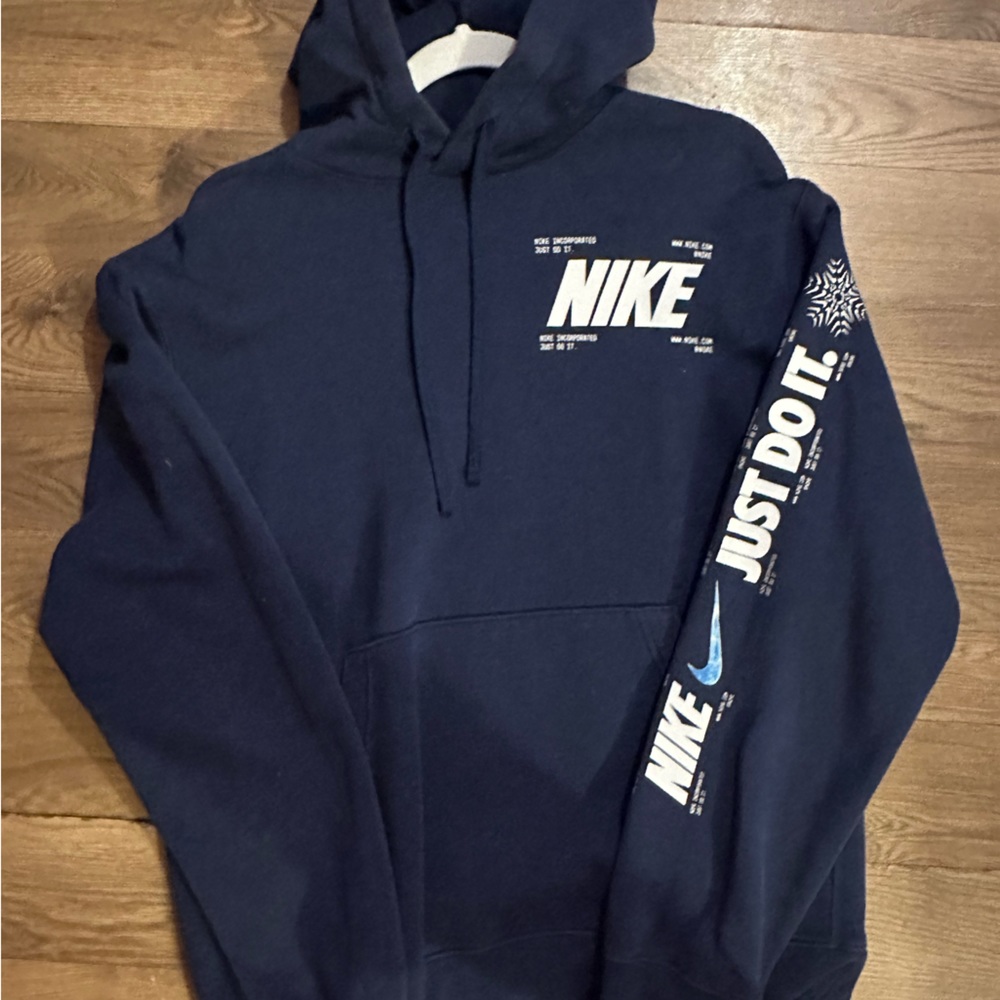 Blue Nike hoodie size M